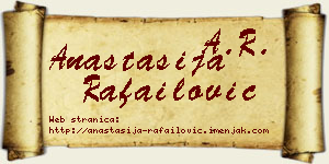 Anastasija Rafailović vizit kartica